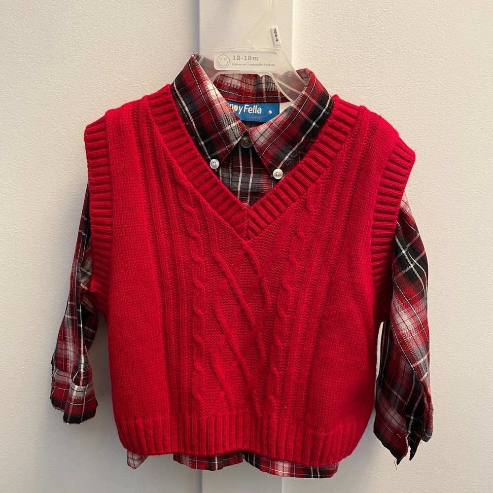 Kids Sweater Vest Set